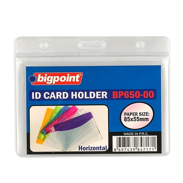 Bigpoint Korumalı Kart Poşeti Yatay Şeffaf 85x55mm x 10 Adet ürün görseli 1