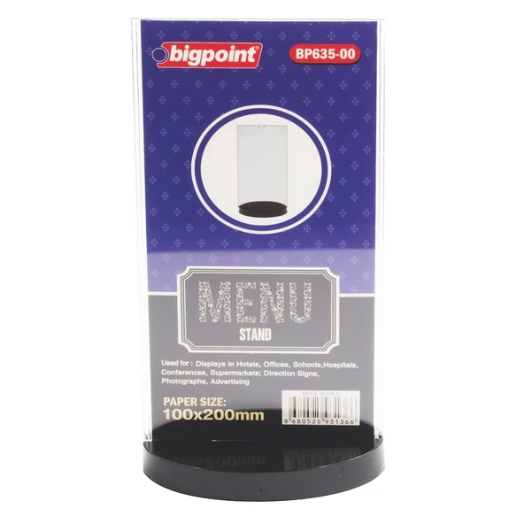 Bigpoint Düz Menü Standı 100x200mm x 3 Adet ürün görseli 1