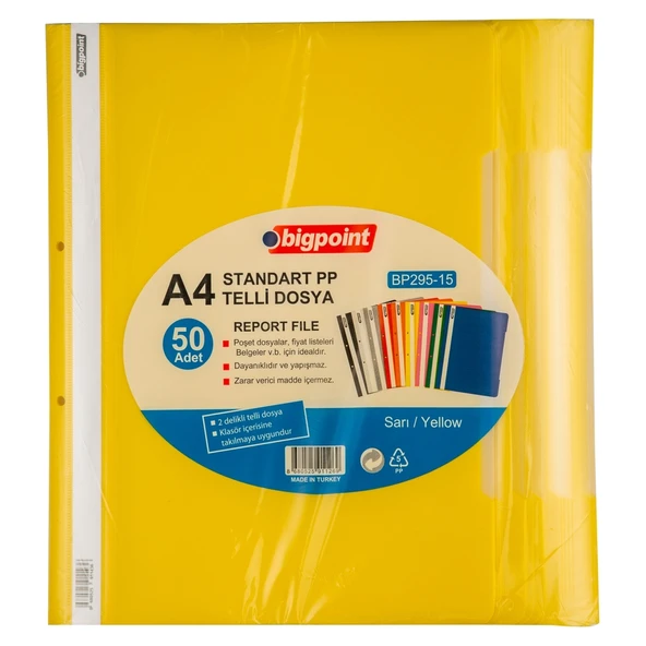 Bigpoint Telli Dosya Sarı x 50 Adet - Resim 2