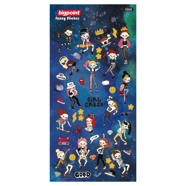 Bigpoint Sticker Çılgın Kızlar x 15 Adet ürün görseli 1
