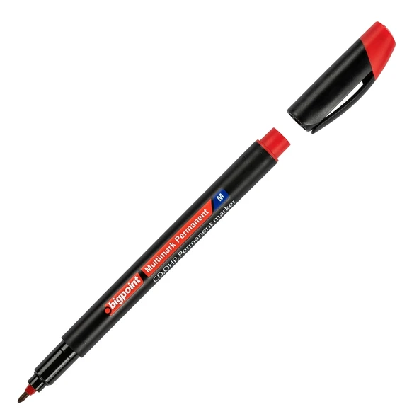 Bigpoint OHP Permanent (Asetat) Kalem M Kırmızı x 12 Adet ürün görseli 1