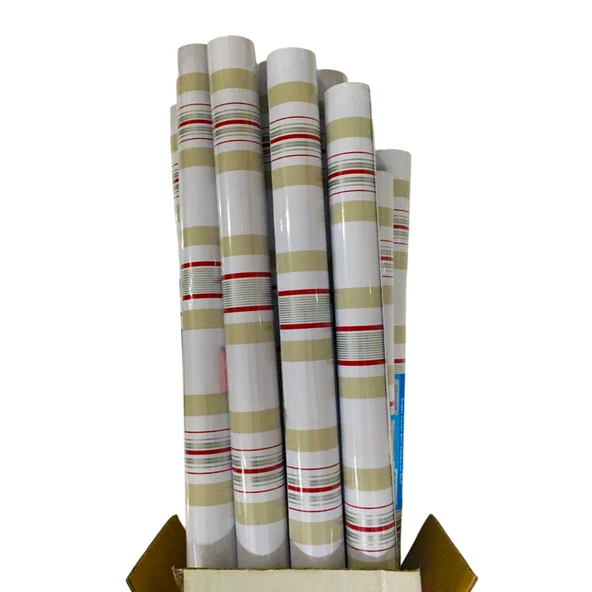 Bigpoint Yapışkanlı Folyo 2m Çizgili Desen No:101 x 12 Rulo ürün görseli 1