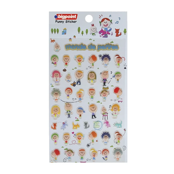 Bigpoint Sticker Kabartmalı Çocuklar x 15 Adet ürün görseli 1