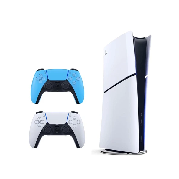 Sony Playstation 5 Slim 1 TB + Digital Edition + 2. Mavi Dualsense Kol (İthalatçı Garantili) ürün görseli 1