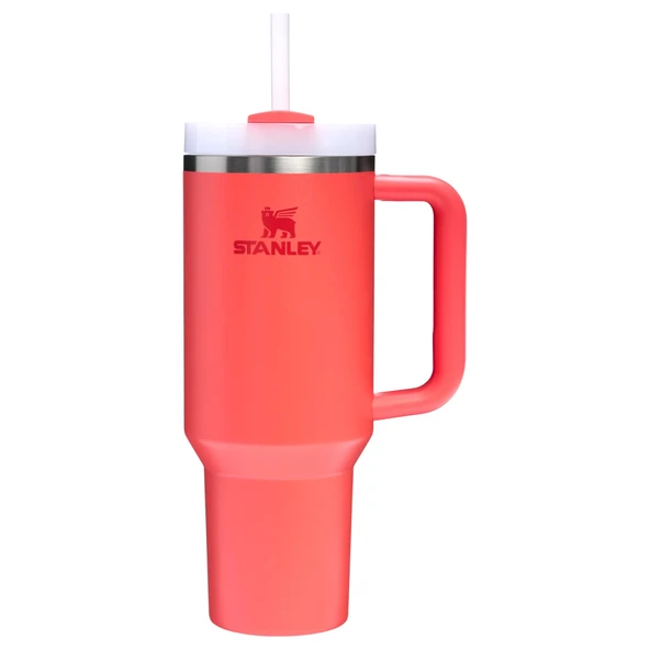 Stanley Quencher H2.O FlowState Tumbler Pipetli Termos 1.18L - Hot Coral ürün görseli 1