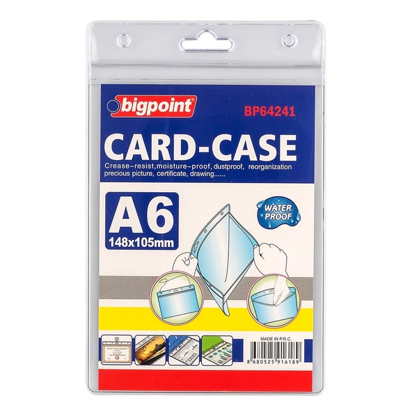 Bigpoint Kilitli Kart Poşeti Dikey A6 (105x148mm) x 10 Adet ürün görseli 1