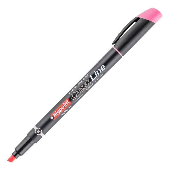 Bigpoint Fosforlu Kalem Cep Tipi Pembe x 12 Adet ürün görseli 1