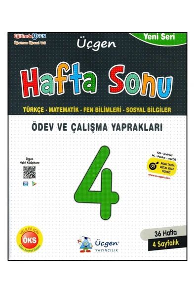 Üçgen 4.Sınıf Hafta Sonu Ödev Ve Çalışma Yaprakları ürün görseli 1