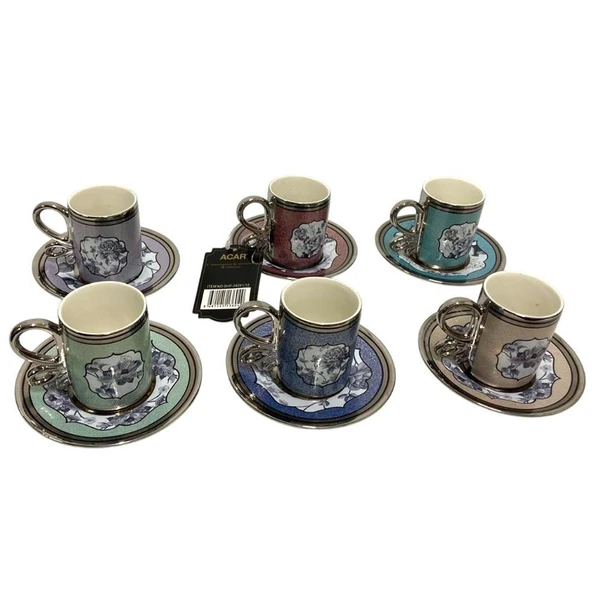 Acar SHP-08261 Spencer Karışık 6'lı Kahve Fincan Takımı ürün görseli 1