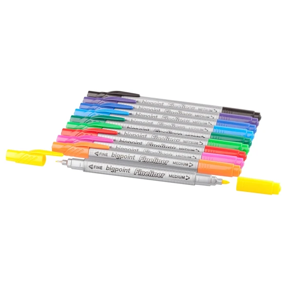 Bigpoint Twin(Çift uçlu) Fineliner Mor x 10 Adet ürün görseli 1