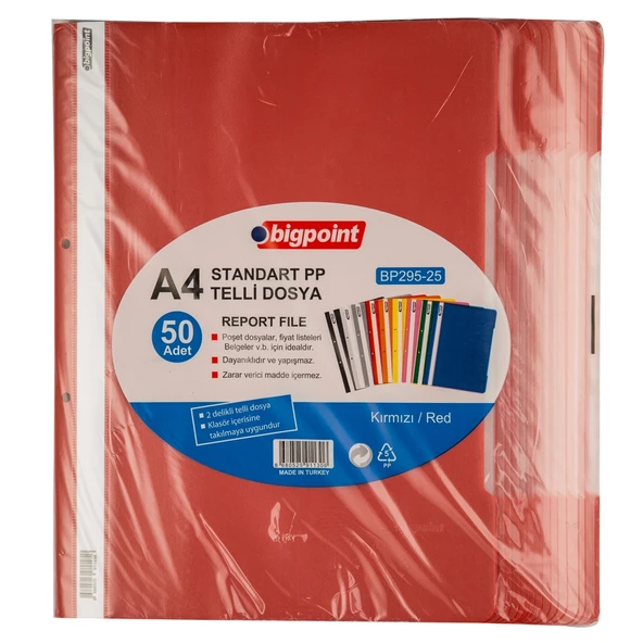 Bigpoint Telli Dosya Kırmızı x 50 Adet - Resim 2