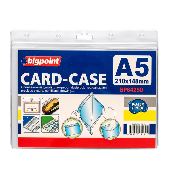Bigpoint Kilitli Kart Poşeti Yatay A5 (210x148mm) x 10 Adet ürün görseli 1
