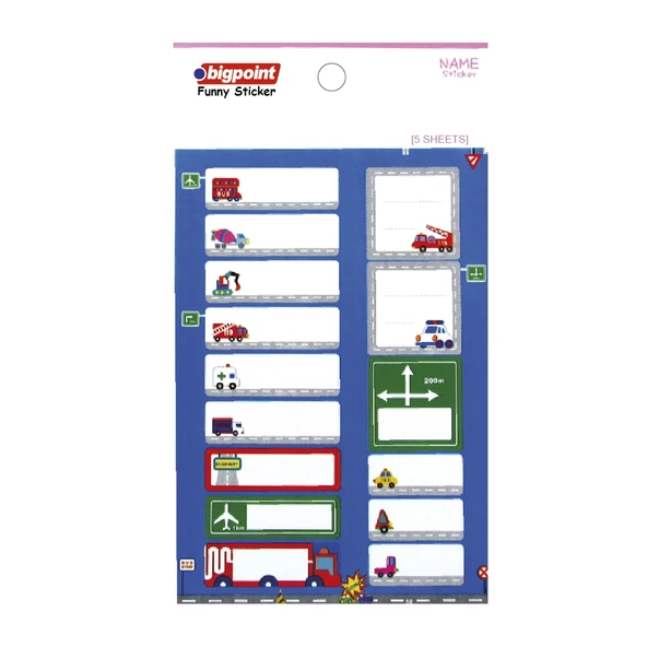 Bigpoint Sticker School Arabalar 5 Yaprak x 15 Adet ürün görseli 1