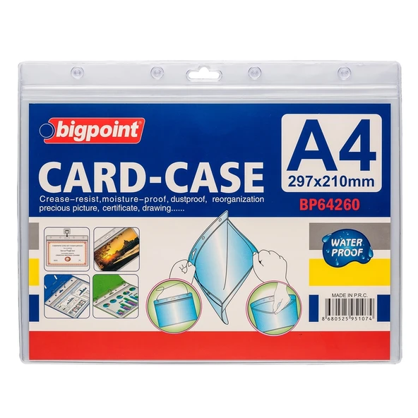 Bigpoint Kilitli Kart Poşeti Yatay A4 (297x210mm) x 10 Adet ürün görseli 1