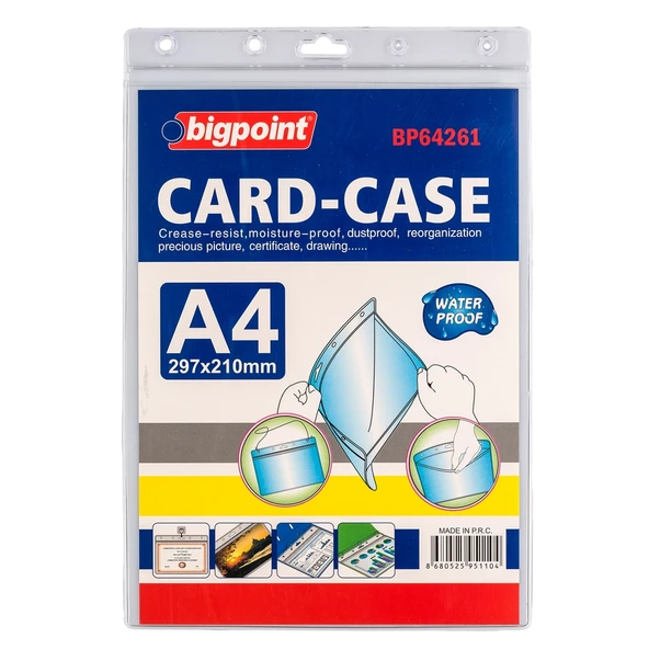 Bigpoint Kilitli Kart Poşeti Dikey A4 (210x297mm) x 10 Adet ürün görseli 1