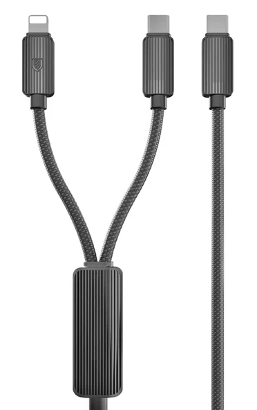 Zipax Oppo A91 A92 A93 A94 A95 A96 Type-C 60W ve Lightning 30W Şarj Kablosu Ear-ıC01-CC ürün görseli 1
