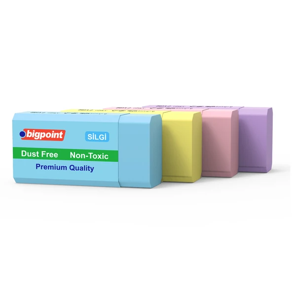 Bigpoint Dust-Free Pastel Renkli Silgi x 24 Adet ürün görseli 1