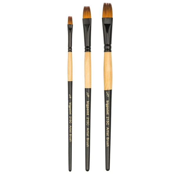 Bigpoint 215C Serisi Sentetik Kıl Tarak Fırça No: 3/8 x 12 Adet ürün görseli 1