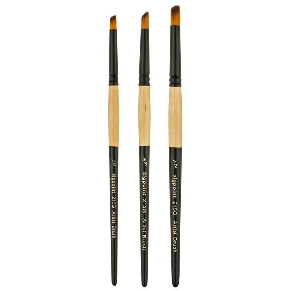 Bigpoint 215G Serisi Sentetik Kıl Geyik Ayağı Fırça No: 1/4 x 12 Adet ürün görseli 1