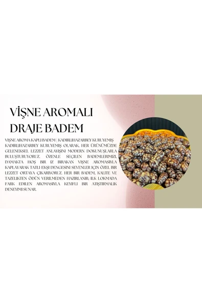 Vişne Aromalı Draje Badem 50 GR - Resim 2