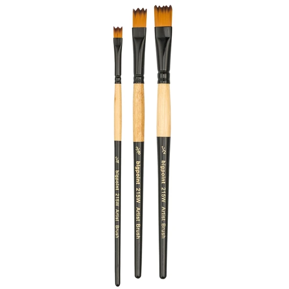 Bigpoint 215W Serisi Sentetik Kıl Dalga Fırça No: 3/8 x 12 Adet ürün görseli 1
