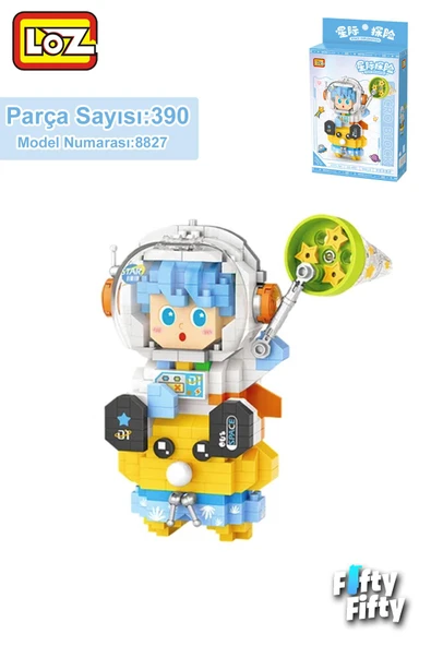 LOZ Micro Block Serisi Mavi Astronot 390 Parça Oyuncak Yapım Seti FFLZ-8827 ürün görseli 1