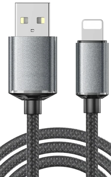 Zipax İphone X - XS - Xs Max - XR 3A 1.2 Metre Lightning Hızlı Şarj Data Kablosu Ear-Ec199-AL ürün görseli 1