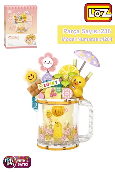 Loz Creative Serisi Ördek Figürlü Bardak Modeli 236 Parça Oyuncak Yapım Seti FFLZ-4204 ürün görseli 1