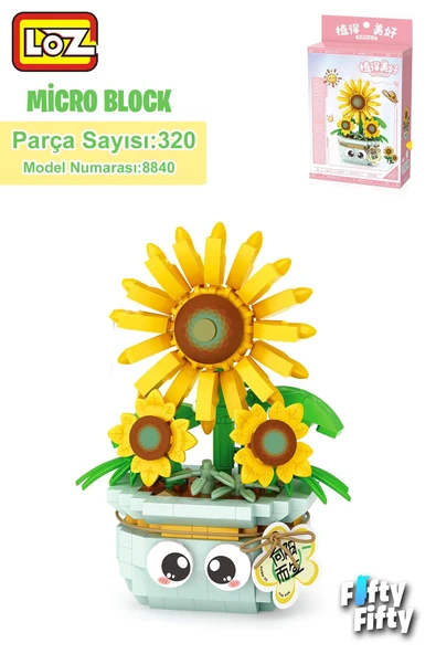 LOZ Micro Block Serisi Çiçek Buketi 320 Parça Oyuncak Yapım Seti FFLZ-8840 ürün görseli 1