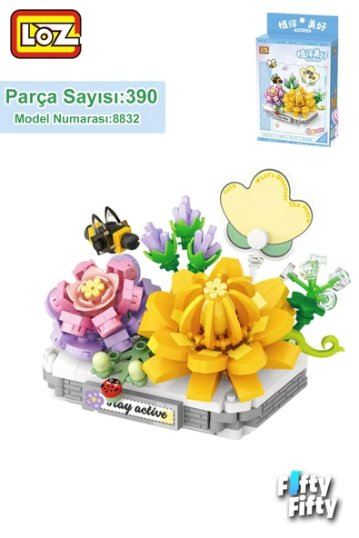 LOZ Micro Block Serisi Sevimli Çiçek 390 Parça Oyuncak Yapım Seti FFLZ-8832 ürün görseli 1