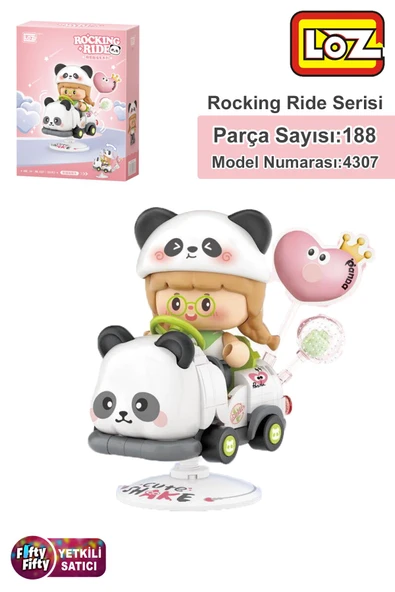Loz Creative Serisi Sallanan Siyah Beyaz Panda Modeli 188 Parça Oyuncak Yapım Seti FFLZ-4307 ürün görseli 1