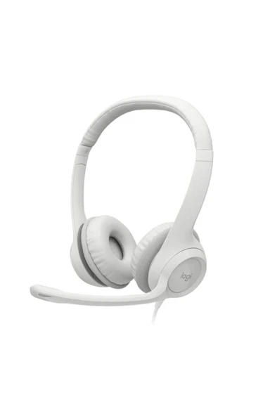 Logitech H390 Beyaz USB Kablolu Kulak Üstü Kulaklık Teşhir ürün görseli 1
