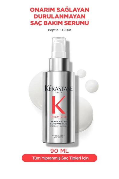 Kerastase Premiere Serum Filler Fondamental Elektriklenme Karşıtı Onarım Sağlayan Saç Serumu 90 ml ürün görseli 1