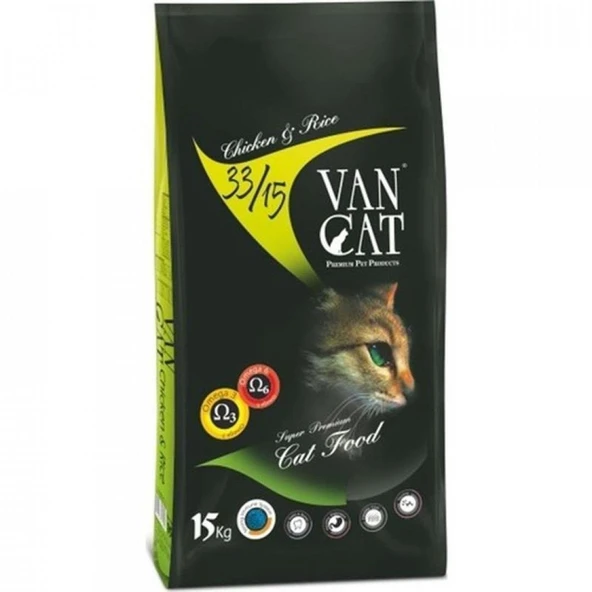 VanCat Tavuklu Pirinçli Yetişkin Kedi Maması 15 kg ürün görseli 1