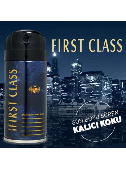 3 Adet X First Class Deodorant Spray 150 Ml - Resim 4