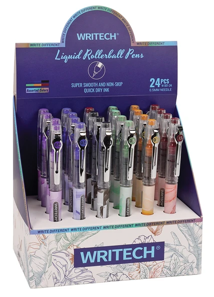 WRITECH W-501 LIQUID ROLLER 6 RENK 0,5MM KALEM - 24'LÜ SET ürün görseli 1