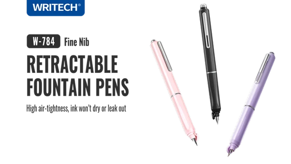 WRITECH W-784 BASMALI DOLMA KALEM BEYAZ - BLİSTER - Resim 3