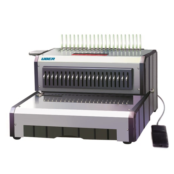 UBER D160 ELEKTRİKLİ PLASTİK SPİRAL CİLT MAKİNESİ ürün görseli 1