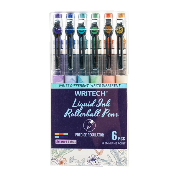 WRITECH W-501 LIQUID ROLLER 4 RENK 0,5MM KALEM - 6'LI ürün görseli 1