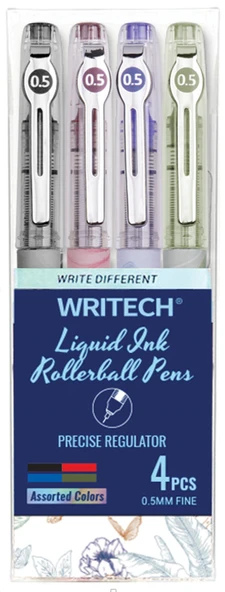 WRITECH W-501 LIQUID ROLLER 4 RENK 0,5MM KALEM - 4'LÜ ürün görseli 1