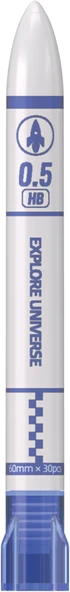 WRITECH W-505 0,5MM (BEYAZ-MAVİ/BEYAZ-TURUNCU) KALEM UCU - 36'LI STAND ürün görseli 1