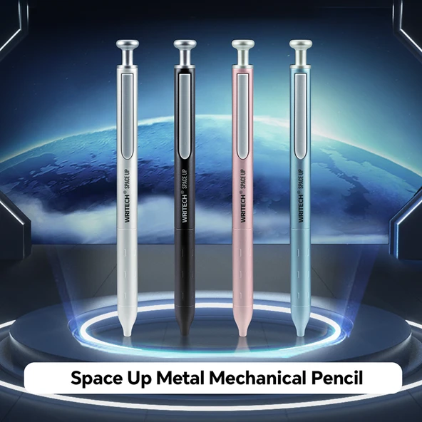 WRITECH W-5156 SPACE UP METAL 0,7MM PEMBE GÖVDE VERSATİL KALEM - 6'LI KUTU ürün görseli 1
