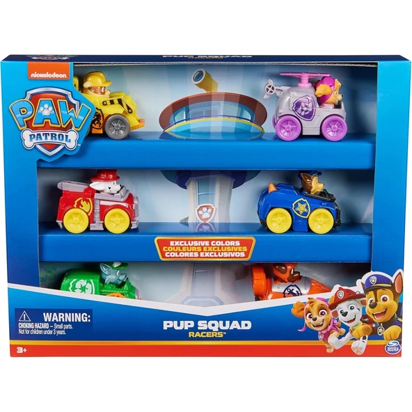 PAW Patrol Pup Squad Racers 6’lı Araba Seti ürün görseli 1