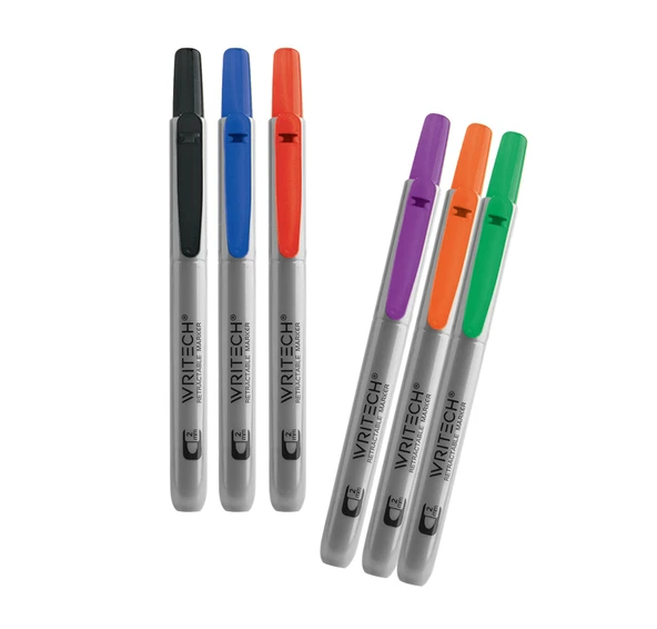 WRITECH W-805P BASMALI PERMANENT KALEM SİYAH - 12'Lİ KUTU ürün görseli 1