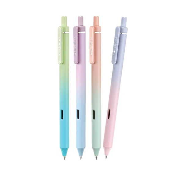 WRITECH W-0171 AURORA MAVİ-PEMBE GÖVDE MAVİ JEL KALEM  - 12'Lİ KUTU ürün görseli 1
