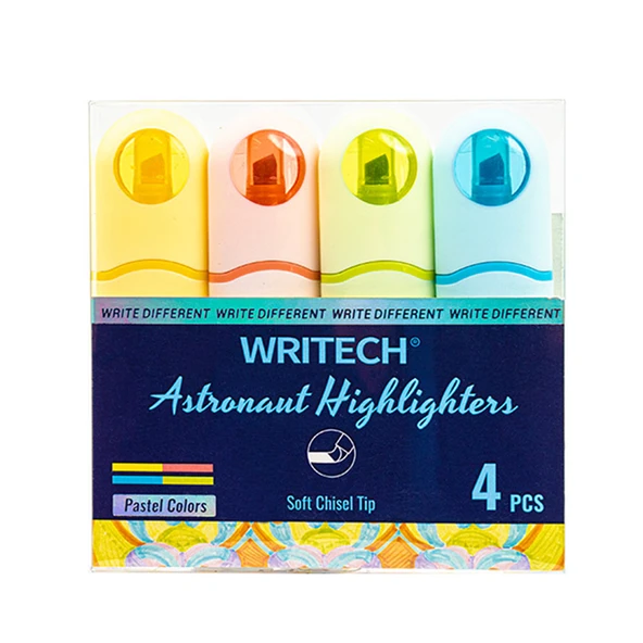 WRITECH W-8154 ASTRONOT FOSFORLU KALEM PASTEL 4 RENK - 4'LÜ ürün görseli 1