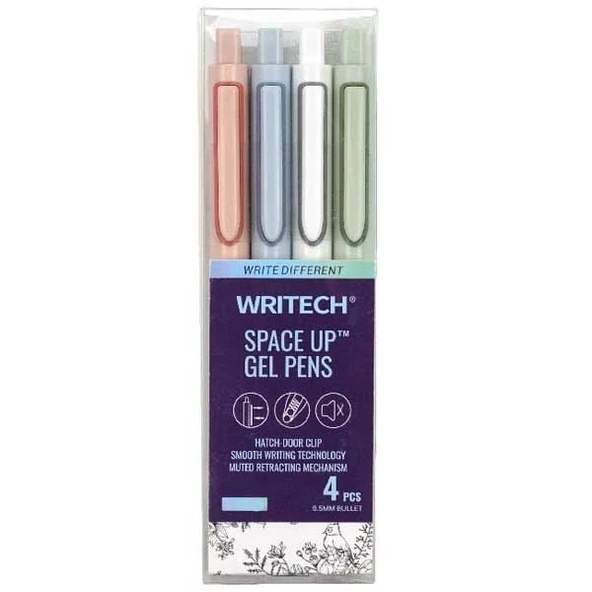 WRITECH W-0154A2 0,5MM CYBER SPACE MAVİ JEL KALEM - 36'LI STAND ürün görseli 1