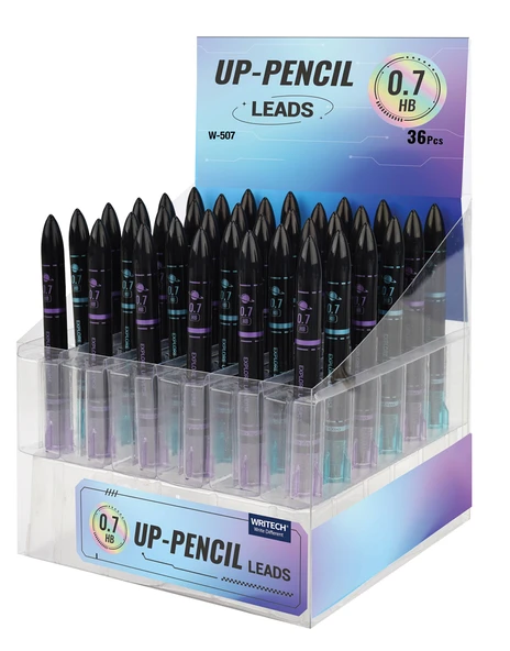 WRITECH W-507 0,7MM (SİYAH-YEŞİL/SİYAH-MOR) KALEM UCU - 36'LI STAND ürün görseli 1