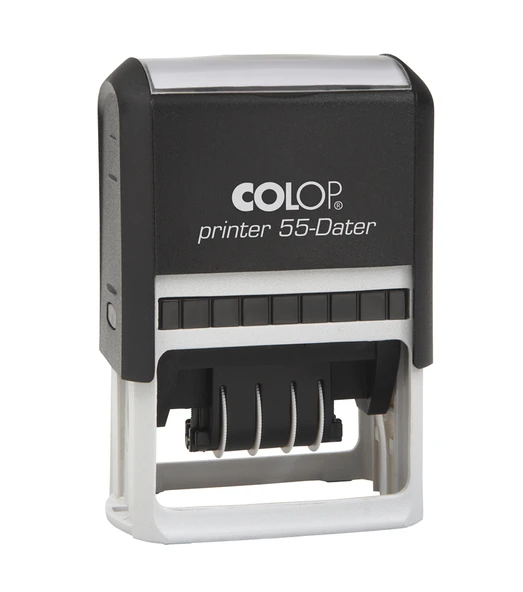 COLOP PRINTER 55 TARİH KAŞE(TR) SİYAH KASA MAVI- KIRMIZI KEÇE - 40X60MM ürün görseli 1