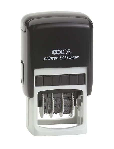 COLOP PRINTER 52 TARİH KAŞE(TR) SİYAH KASA MAVİ KEÇE - 20X30MM ürün görseli 1